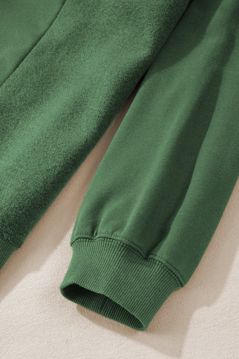 Loose Patchwork Crewneck Plus Size Sweatshirt