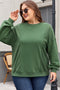 Loose Patchwork Crewneck Plus Size Sweatshirt