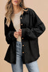 Loose Waffle Knit Patchwork Exposed Seam Shirt Jacket