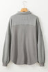 Loose Waffle Knit Patchwork Exposed Seam Shirt Jacket
