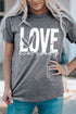 Love Everybody Letter Print Short Sleeve Graphic T-Shirt