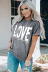 Love Everybody Letter Print Short Sleeve Graphic T-Shirt