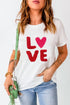 Love Graphic Print Short Sleeve T Shirt