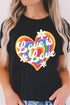 Love Is Love Graphic Heart Crew Neck Tee