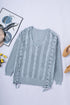 Love Letters Cable Knit Lace Up Sweater