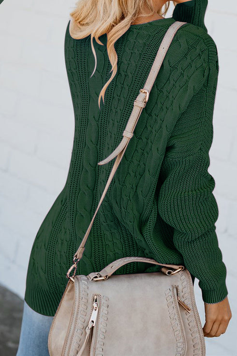 Love Letters Cable Knit Lace Up Sweater