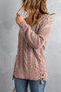 Love Letters Cable Knit Lace Up Sweater