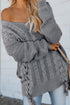 Love Letters Cable Knit Lace Up Sweater