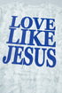Love Like Jesus Camouflage Print Letter Graphic Tee