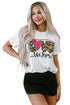 Love Like Jesus Graphic Print Crew Neck Tee