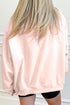 Love Like Jesus Graphic Print Mock Neck Sweatshirt