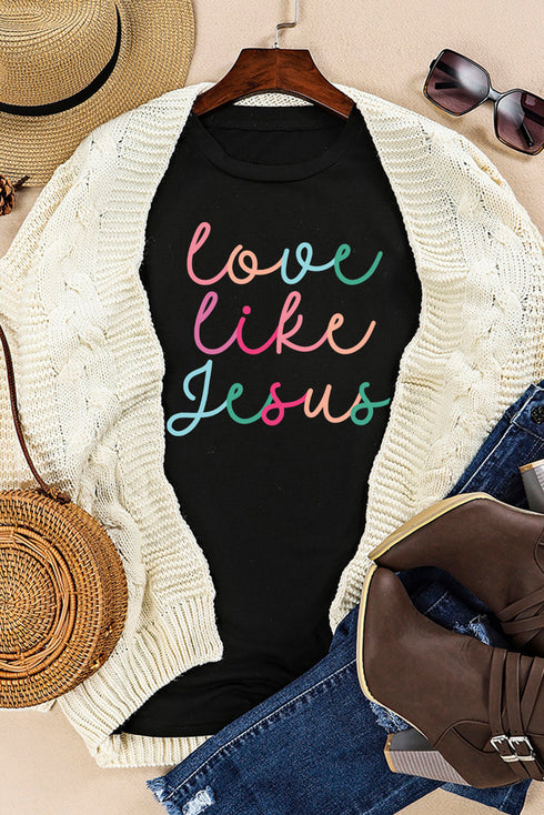 Love Like Jesus Short Sleeve Crew Neck Graphic Tee