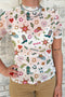 Love Wild Dreamer Western Mock Neck Sheer Mesh Top