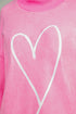 Lover Graphic Mock Neck Exposed Seam Pullover Sweatshirt