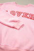 Lover Varsity Letter Graphic Crew Neck Sweatshirt