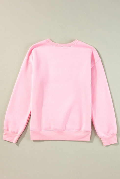 Lover Varsity Letter Graphic Crew Neck Sweatshirt
