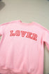 Lover Varsity Letter Graphic Crew Neck Sweatshirt