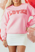 Lover Varsity Letter Graphic Crew Neck Sweatshirt