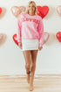 Lover Varsity Letter Graphic Crew Neck Sweatshirt