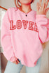 Lover Varsity Letter Graphic Crew Neck Sweatshirt
