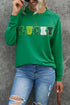 Lucky Chenille Patch Graphic Crew Neck Sweatshirt