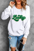 Lucky Chenille Patch Graphic Pullover Sweatshirt