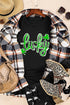 Lucky Clover Graphic Print Short Sleeve T-Shirt