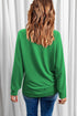 Lucky Clover Heart Graphic Print Raglan Sleeve Sweatshirt