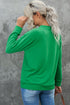Lucky Clover Heart Graphic Print Raglan Sleeve Sweatshirt