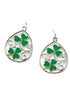Lucky Clover Hollow Out Alloy Drop Earrings