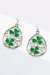 Lucky Clover Hollow Out Alloy Drop Earrings