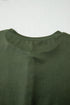 Lucky Clover Striped Half Button Crew Neck Tee