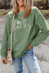 Lucky Graphic Corded Ribbed Crew Neck Sweatshirt