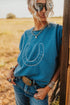 Lucky Horseshoe Graphic Crew Neck Sleeveless Sweater