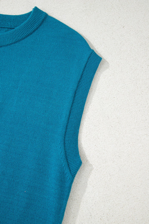 Lucky Horseshoe Graphic Crew Neck Sleeveless Sweater