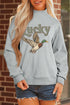 Lucky Mallard Graphic Mock Neck Pullover Sweatshirt