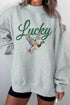 Lucky Mallard Print Mock Neck Pullover Sweatshirt
