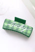 Lucky Shamrock Plaid Pattern Hair Claw Clip