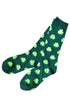 Lucky Shamrock Print Soft Knit Crew Socks