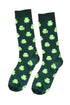 Lucky Shamrock Print Soft Knit Crew Socks