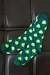 Lucky Shamrock Print Soft Knit Crew Socks