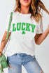 Lucky Varsity Graphic Rolled Cuff Jersey T-Shirt