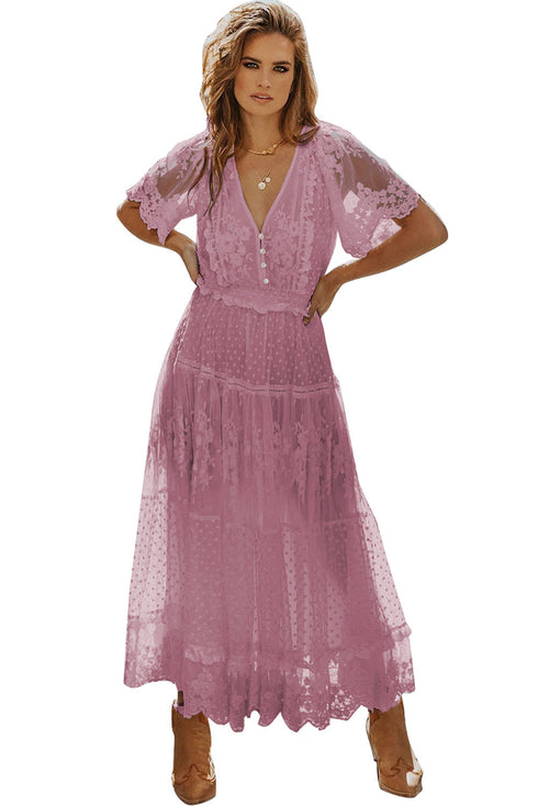 Luminous Dawn Lace Gown