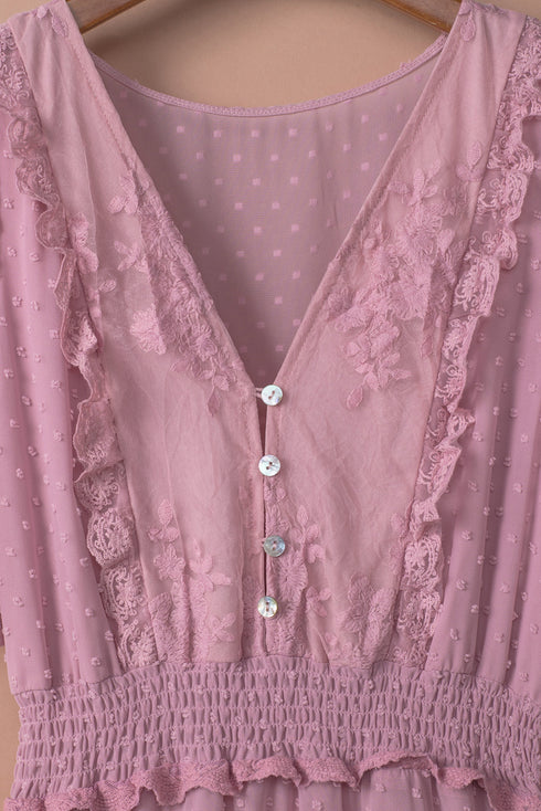 Luminous Dawn Lace Gown