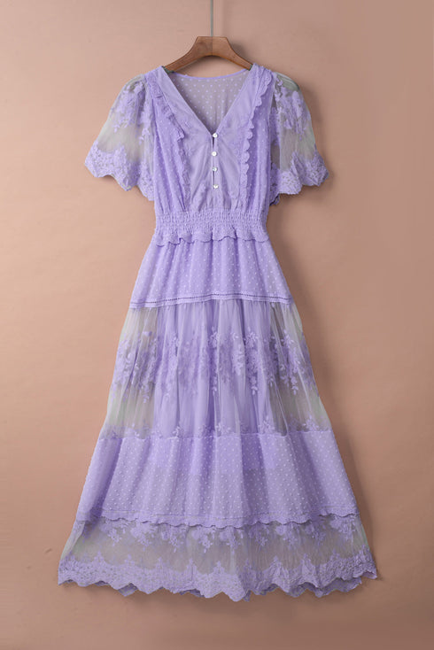 Luminous Dawn Lace Gown