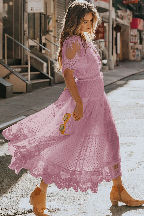 Luminous Dawn Lace Gown