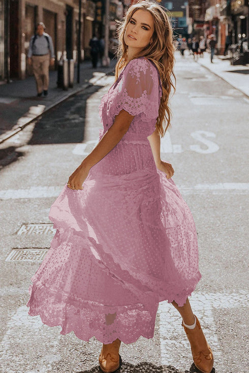 Luminous Dawn Lace Gown