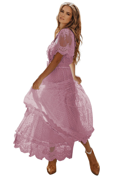 Luminous Dawn Lace Gown