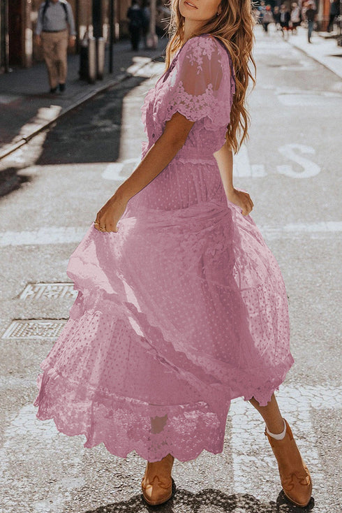 Luminous Dawn Lace Gown