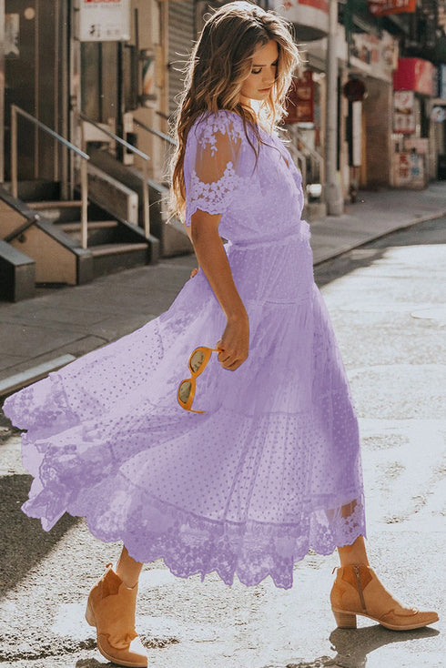 Luminous Dawn Lace Gown